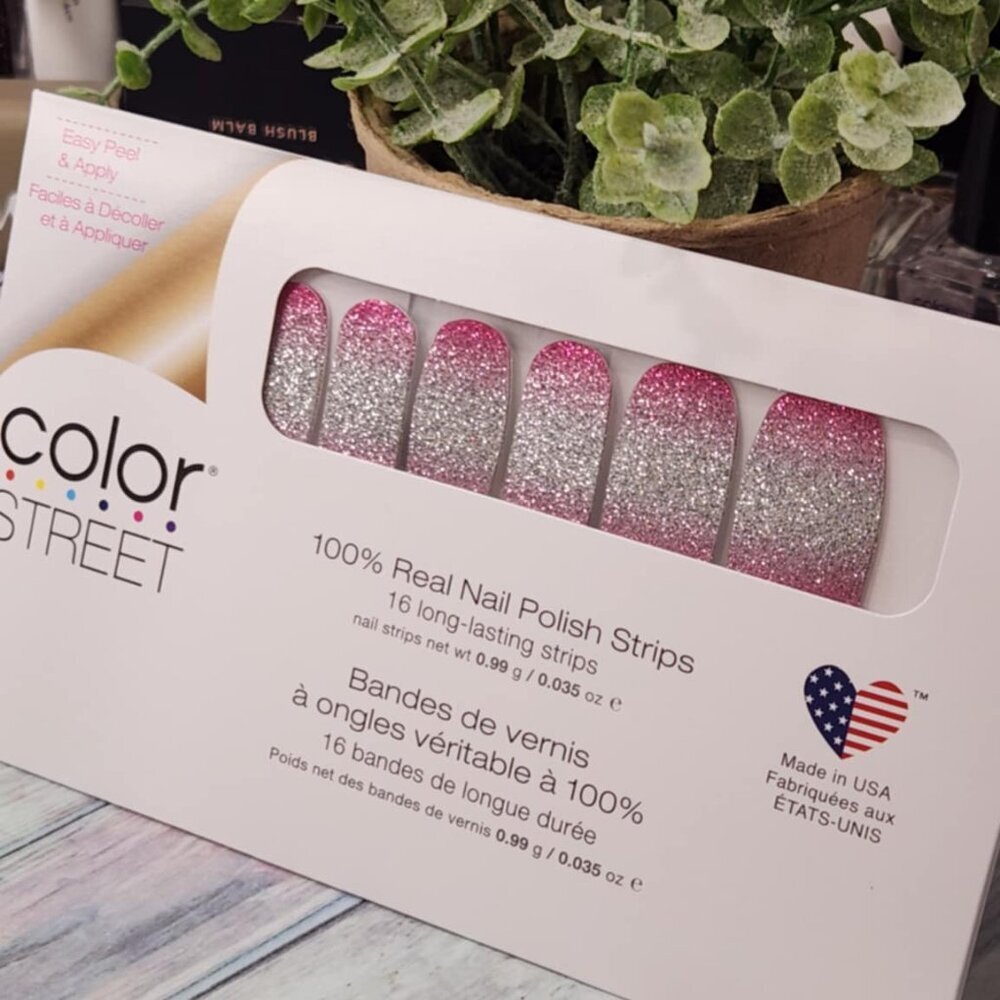 Color Street Pink Glitter Press On Nail Designs - Picture 4 of 5